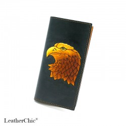 Hand Carved Long Wallet WL 048 Eagle